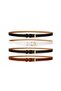 4-Piece Gold Buckle Thin Women's Belt, Shirt Belt, Dress Belt