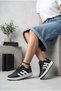 Women's Black and White Sneaker Daily Walking Sports Shoes 037 - 3