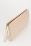 Women's Petunia Textured Cream Lined Faux Leather Wrist Strap Portfolio Handbag and Clutch Bag - 3