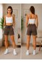 Ifs 1274 Textile Fabric Like Tape Stretched Women's Shorts - 3
