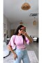 Pink Short Sleeve Modal Spanish Blouse - 3