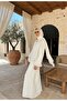 Mira Ruffle Detailed 4 Layer Muslin Skirt Set – Ecru - 3