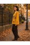 Mustard Color Anatolian Sun Special Design Hand Knitted Motif Bohemian Jacket - 4