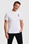 Men's White Regular Fit Crew Neck T-Shirt 50322564-Vr013