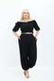 Women's Black Lycra Viscose Fabric Stylish Shalwar Trousers - 5
