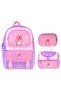 Kids Loopy (Lilac - Pink Color) Girls' Triple Primary School School Bag Set - Setkk-L5303D