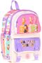 Kids Four-Compartment Girl's Cat Life Printed Purple - Cream School Backpack - L5313