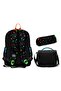Boy's Black Honeycomb Patterned Triple Primary School School Bag Set Setygn33210A - 3