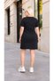 Women's Plus Size Jean Dress V-Neck Buttoned Pocketed Short Sleeve Denim Dress Casual Stylish Dress - 3