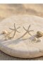 Women's Vintage Textured Coated Starfish Earrings - 3