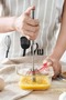 Steel Press-And-Go Automatic Manual Whisk - Press-And-Release Metal Hand Mixer Whisk - 2