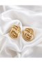 316L Steel Gold Color Motif Pattern Women's Earrings Non-Tarnish Stainless Twist Model Stylish Earrings Premium Stain-Resistant Elegant - 2