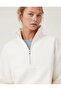 Oversize Half Zipper Collar Basic Sweatshirt - 4