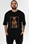 For Dog Lovers 14 Front Dog Prints Black Oversize T-Shirt 100% Cotton Unisex Dog Lover Premium Design - 2