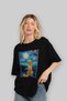 For Dog Lovers 6 Front Dog Print Black Oversize T-Shirt 100% Cotton Unisex Dog Lover Premium Design - 4