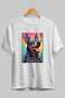 For the Love of Dogs White Oversize T-Shirt with 15 Pre-Printed Dog Images 100% Cotton Unisex Dog Lover Premium Design