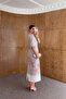 Pink Floral Ombre Linen Dress - 3
