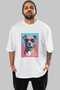 For the Love of Dogs 46 Front Dog Printed White Oversize T-Shirt 100% Cotton Unisex Dog Lover Premium Design - 2