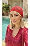 Red Mesh Beret Women's Stylish Knitted Look Seasonal Beret