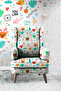 Kids 02 Digital Printed Upholstery Sofa Fabric, Good Quality, Resistant to Stretching and Fading
