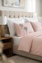 Azalea Flower Embroidered, Ribbed and 100% Cotton 6-Piece Powder Double Luxury Duvet Cover Set - 3