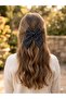 2-Pack Black and White Polka Dot Bow Hair Clip Clip-On Hairpin Hair Accessory - 6