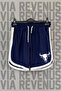 Bull Printed Unisex Retro Varsity Sports Training Shorts
