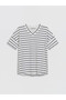 Striped 100% Cotton Women's T-Shirt - 5