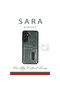 Samsung Galaxy A15 4g Compatible Case Sara Leather Case with Business Card Holder - Tan - 8