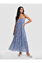 Esvab • Modern & Distinctive U Roba Collar Floral Rope Strap Pleated Dress