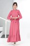 Young Girl Aerobin Linen Fabric Full Length Hijab Dress Gilet