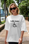 Leg Day Oversize Front Printed White T-Shirt 100% Cotton Streetwear Premium Comfortable Fit - 5