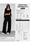 Double Black and Gray Wide-Leg Sweatpants Set - Effortless Style at Home and Outdoors - 3