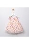 Girl's Dress with Crispy Floral Pattern and Tulip Detail - 4