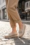 Alesta - Women's Orthopedic Sole Casual Loafer Cream Women's Shoes; Comfortable Flexible Knitted Textured Laser K - 4