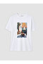 Esvab • Modern & Distinctive Zero Roba Collar Mykonos Printed Women's T-Shirt