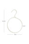 6 Pieces of Ring Ecru Color Fabric Covered Metal Accessory Hanger 24.5X16X0.5 - 6