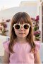 Round Matte Teddy Bear 0-10 Years Old Uv400 Certified Beige Cream Children's Sunglasses - 2