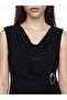 Flowing Neckline Gathered Blouse - 3