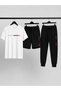 T-Shirt Sweatpants Shorts 3-Piece Combination Thin Summer Thin Paris Printed Women's / Men's Unisex Model