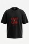 Fight Club_3 Design Back Printed Cotton Black Oversize T-Shirt