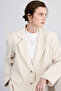 Maren Oversize Ceket Bej - 5