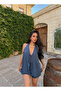 Blue Linen Double Suit