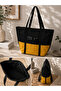 Large Size Zipper Shoulder Bag Multipurpose Beach Travel Shopping Bag - 3