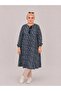 Women's Large Size Crispy Pattern Drawstring Tunic - 5