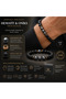 Natural Stone Hematite Men's Bracelet - Stress Reducing Protective Energy Hematite & Crystal Onyx Stone Combination Bracelet with Special Box - 4