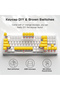 Mechanical F3032 Keyboard, 87 Keys RGB Backlight Gaming Keyboard, Compact Wired Computer Keyboards for Windows PC (White, yellow Switch) - 6