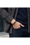 Yellow-Black 316L Steel and Hair Braid Men's Leather Bracelet - 21 cm - 4