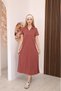 Elara Women's Slit Detailed Long Dress – Oysho Fabric Comfortable Fit - 3