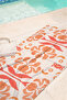 Crab-Themed Marine Beach Towel - Mediterranean Style Orange Coral Quick-Drying Microfiber Towel Cover - 6